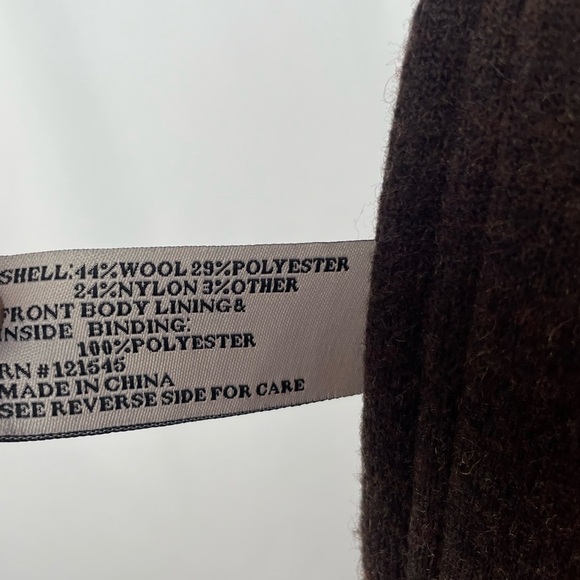 London Fog Camden Wool Blend Full Zip Jacket in Brown Size Extra Large - Picture 4 of 6